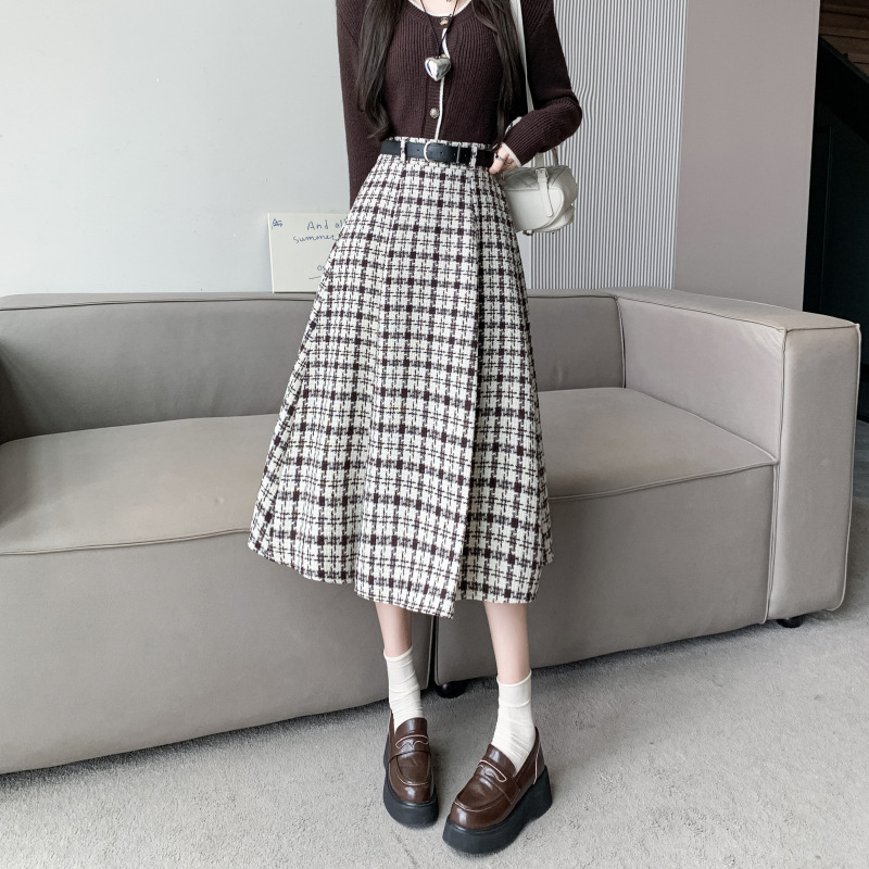 High Waist Plaid Elegant Skirt For Women