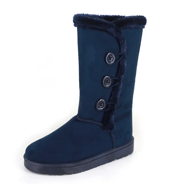 High Cotton padded Shoes Thickened Warm Snow Boots Blue - Shop at LoveMi