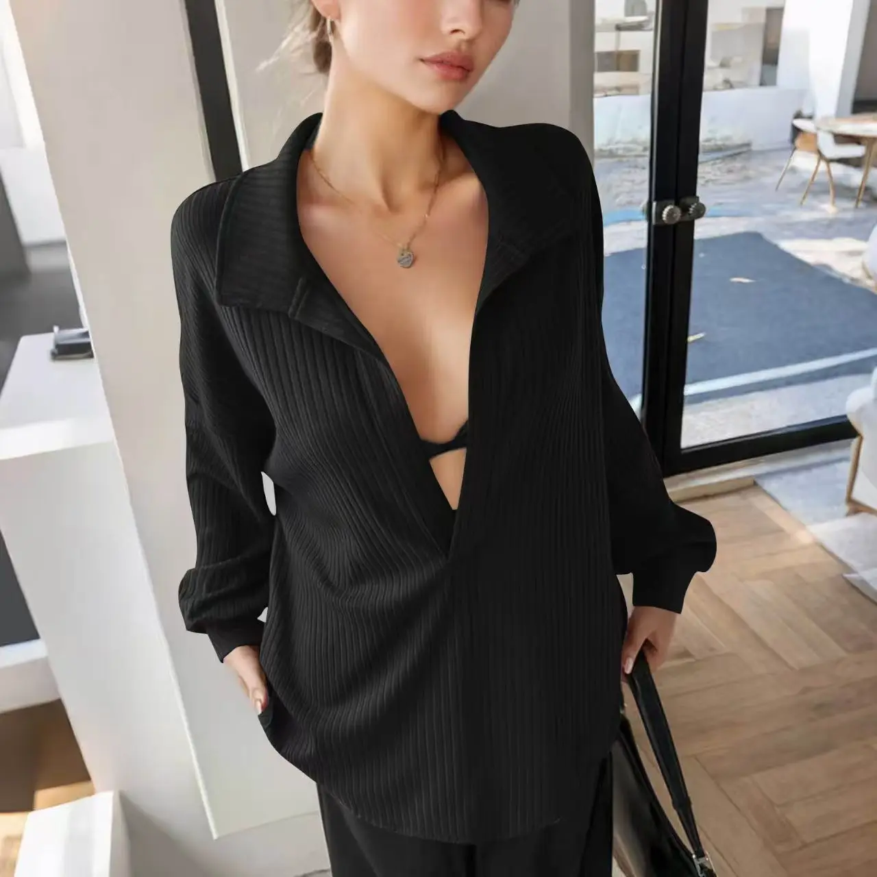 Women's Best-Selling Long-Sleeve Casual Loose-Fit Shirt