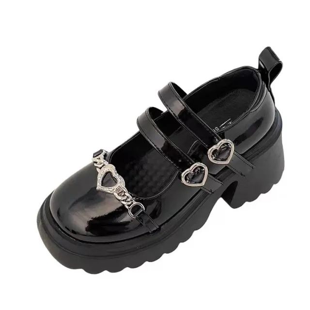 British Style Platform Loafers Increased Fashion Shoes Female Black - Shop at LoveMi