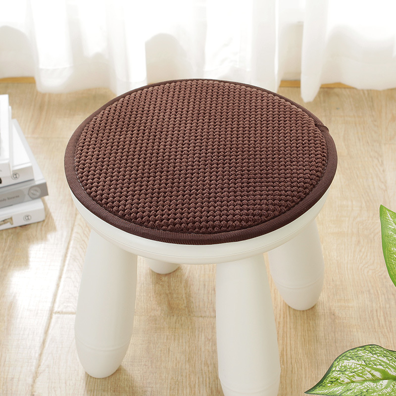 Round Solid-color Thickened Non-slip Chair Cushion