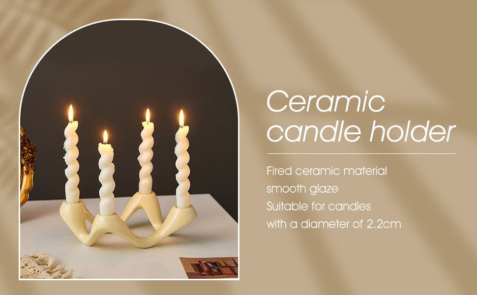 Title 4, Ceramic Four-hole Candle Holder Wedding Props S...