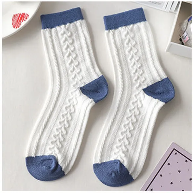 Women's Cute Cartoon Bear Thin Mid calf Length Socks Roll Pattern - Shop at LoveMi
