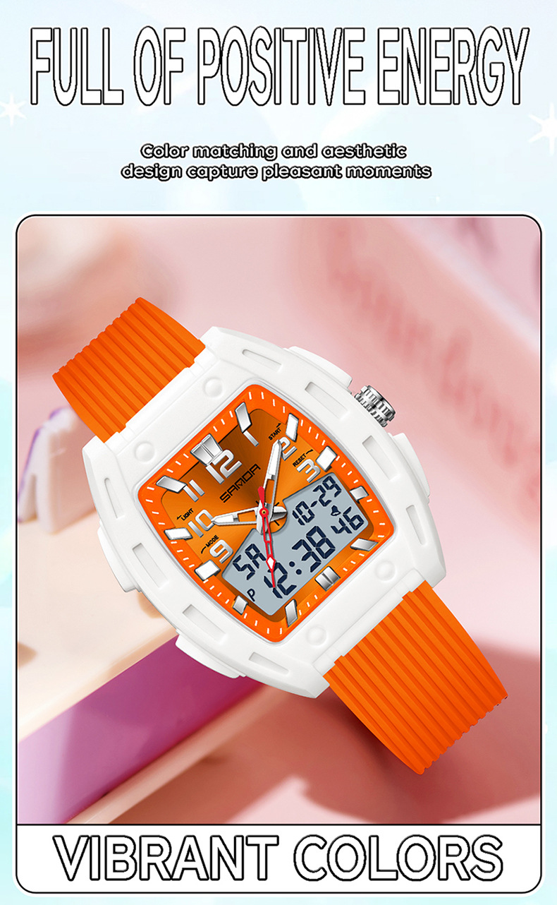 Sanda 6330 Sporty Stylish And Energetic Bucket-style Wristwatch for Men