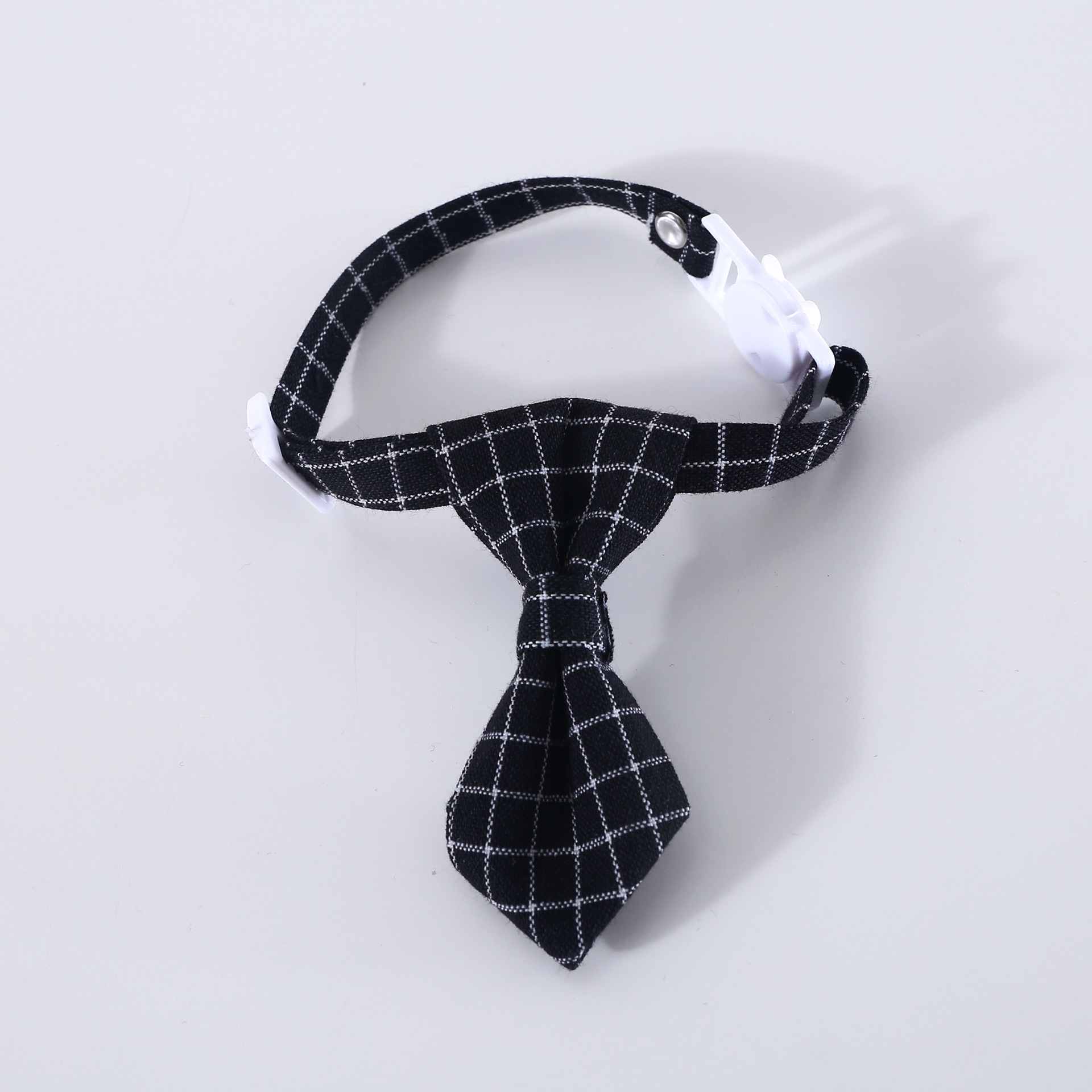 New Black Plaid Tie