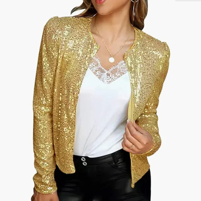 Short Casual Versatile Small Coat Women Dark Gold - Shop at LoveMi