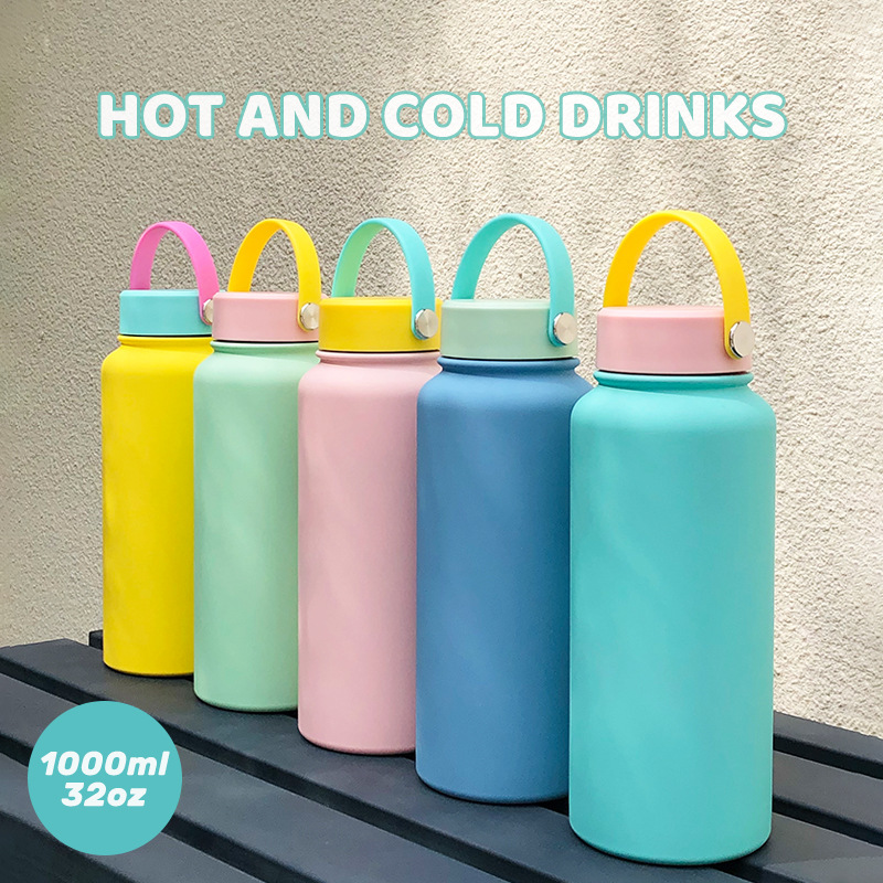 New Stainless Steel Sports Water Bottle Large Capacity
