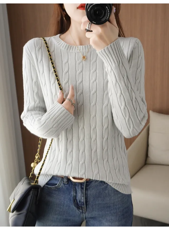 Solid Color Twisted Flower Bottoming Shirt Trendy Gray - Shop at LoveMi