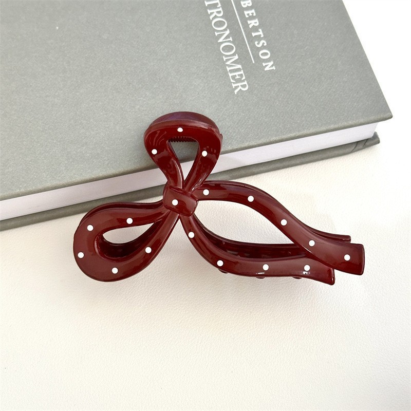 New Year Thickened Ankla Red Textured Stylish Premium Hair Clip
