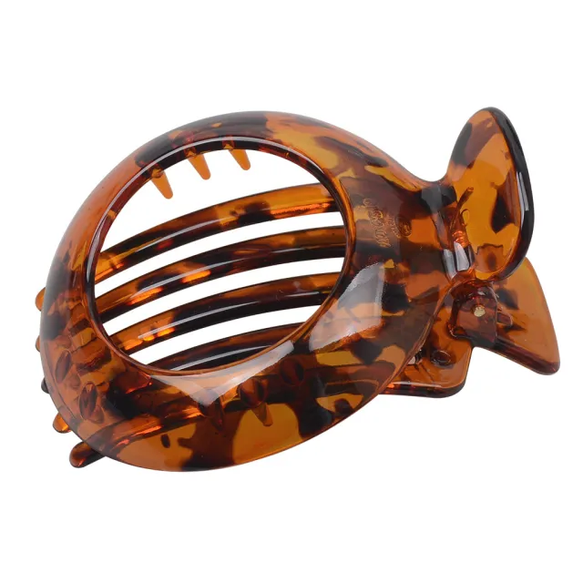 European And American Stylish Round Hollow Hair Plug Barrettes Deep Brown Point Flowers - Shop at LoveMi