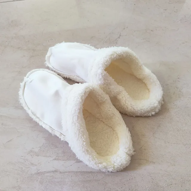 Women's Plush Liner Thermal Cotton Slippers Sets Beige - Shop at LoveMi