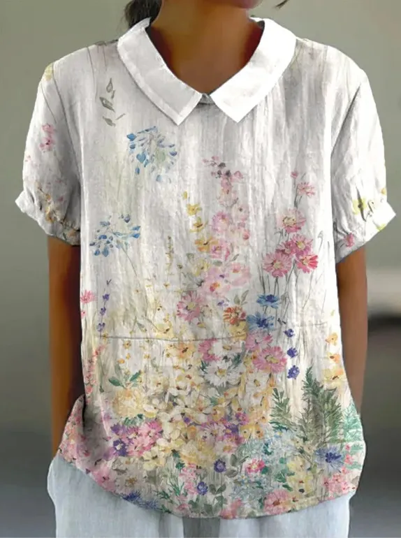 Summer Short Sleeve Printed Pullover Shirt Style28 - Shop at LoveMi