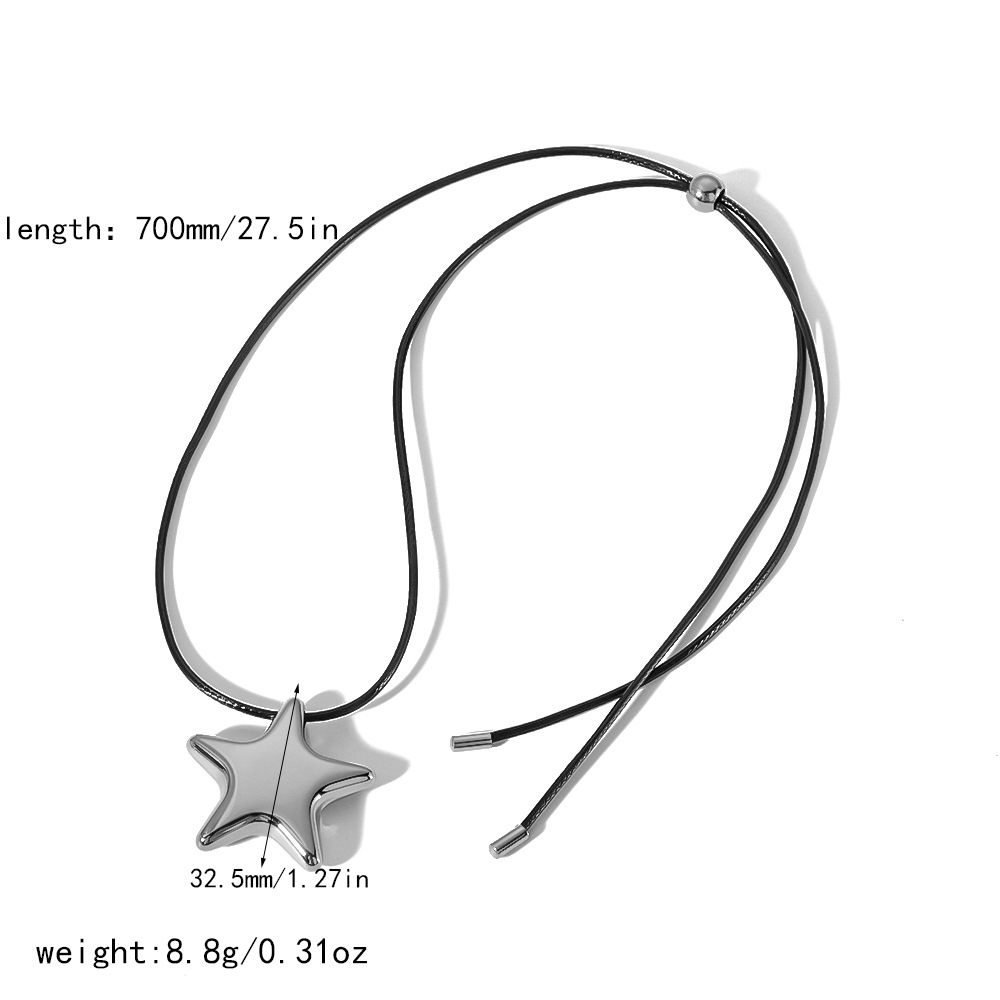 Five-pointed Star Pendant Snake Chain Necklace