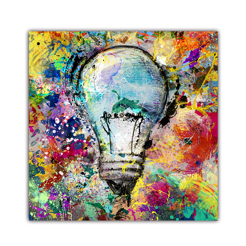 Graffiti Electric Bulb Canvas