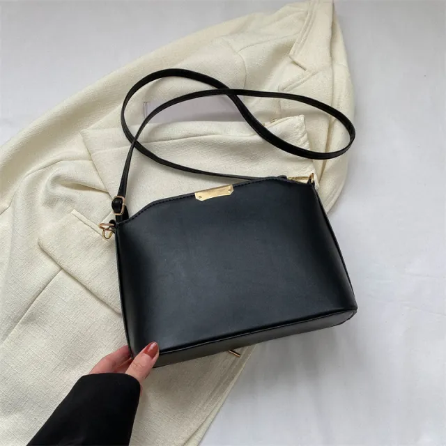 Large Capacity Shoulder Crossbody Bucket Shell Bag Cross border Black - Shop at LoveMi