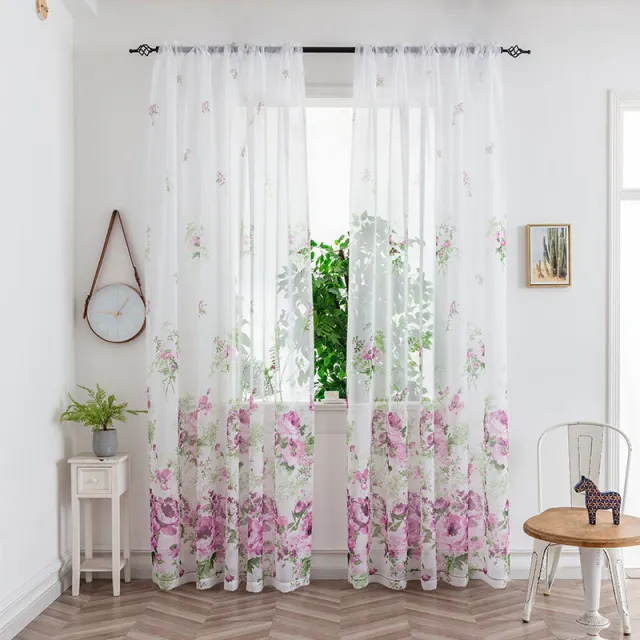 Mesh Curtains Bedroom Light Transmission Decorative Curtain Purple - Shop at LoveMi