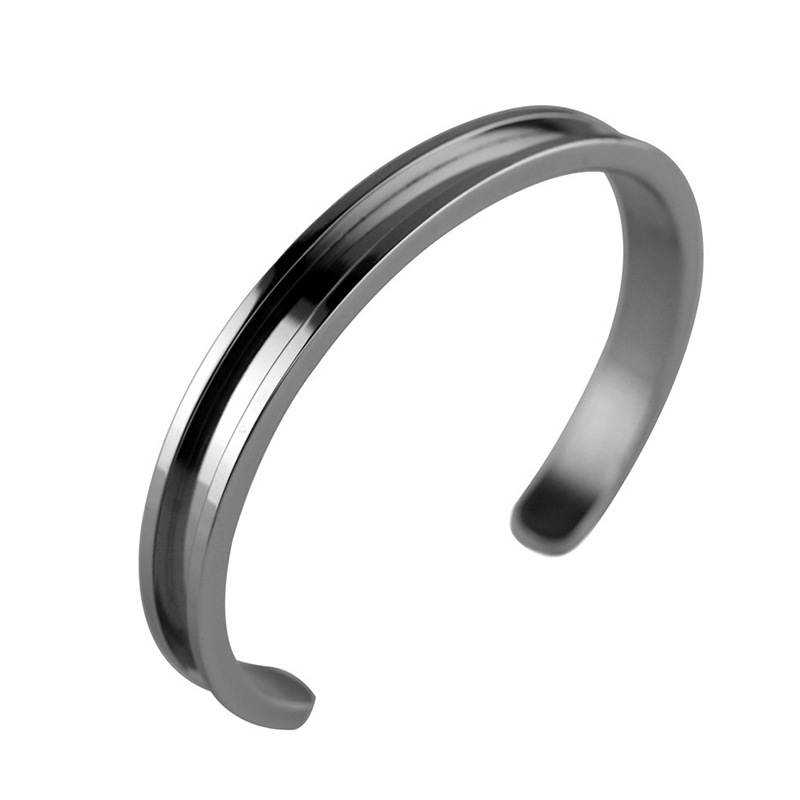 Groove Opening Rubber Band Bracelet