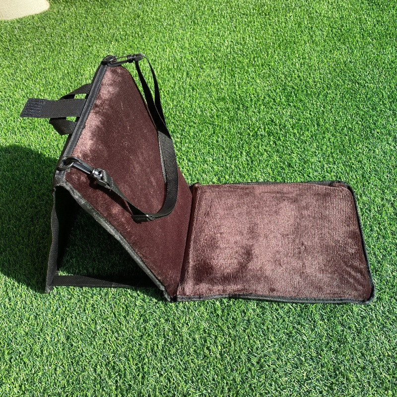 Fleece Foldable Blanket For Outdoor Travelportable Backrest