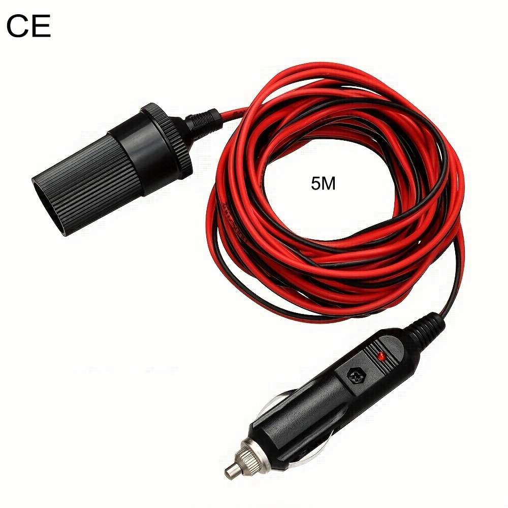 12V5M Car Electrical Appliance Extension Cord With US-style Cigarette Lighter Plug