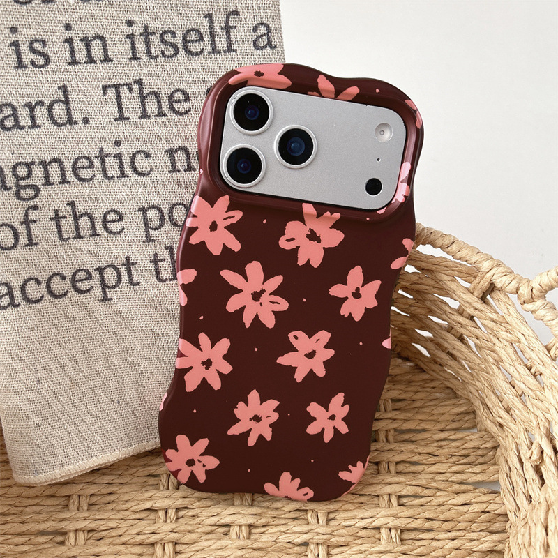 Autumn Winter Wine-Red Floral Pattern Phone Case