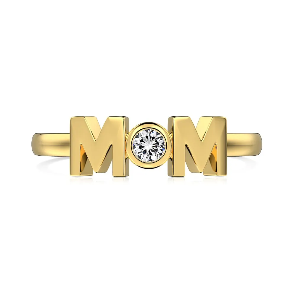 MOM Design Refined And Simple Personality Ring - Gold