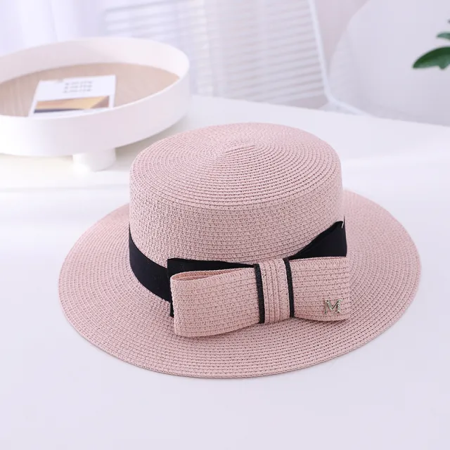 Bow Sun Protection Sunshade Flat top Cap Pink - Shop at LoveMi