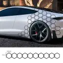 Reflective Car Body Stickers Hexagon Pattern view 4
