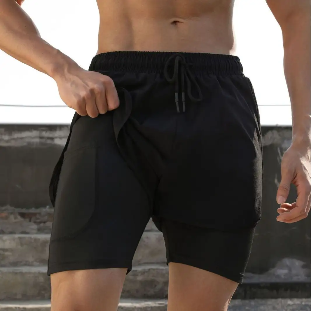 Running Leisure Summer Double-layer Stretch Shorts
