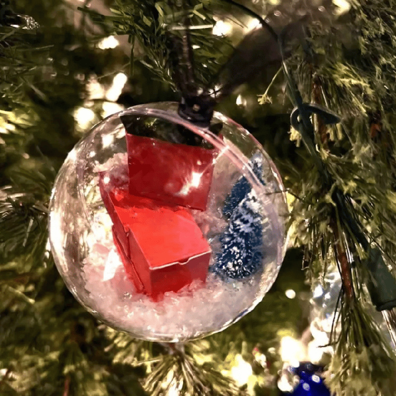 Christmas tree decoration transparent ball hanging