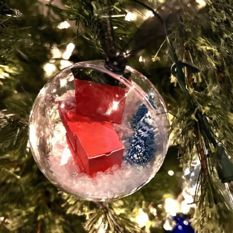 Christmas Tree Decoration Transparent Ball Hanging Decoration Scene Layout Hanging Decoration – image 4
