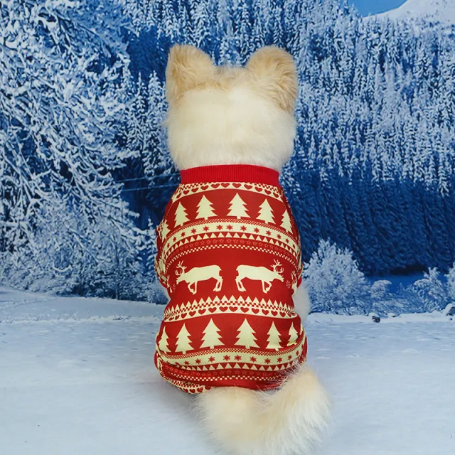 Pet Christmas Clothes Home Red Green Yellow Christmas Tree - Shop at LoveMi