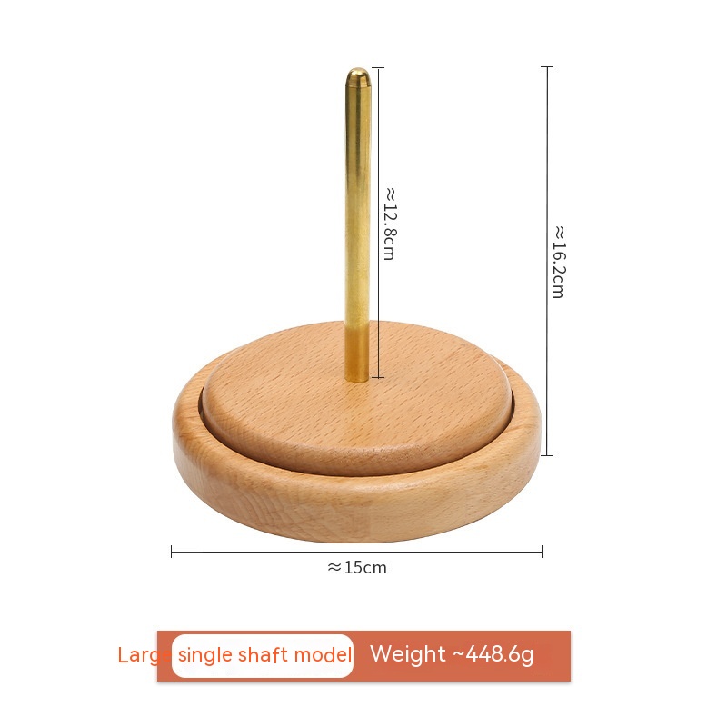 Wooden rotatable wool spool (small size single axis