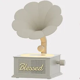 Atmosphere White Noise High Sound Quality Retro Bluetooth Speaker Gray White - Shop at LoveMi