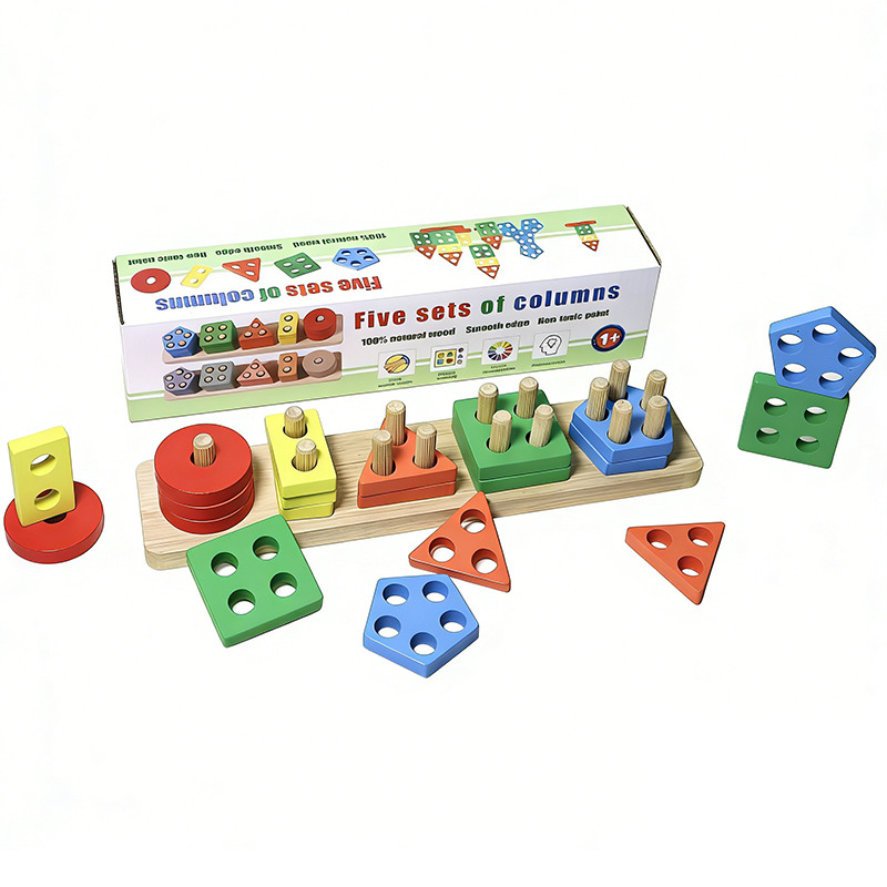 CPC Wooden Geometric Shape Stacking Toy — foto 8