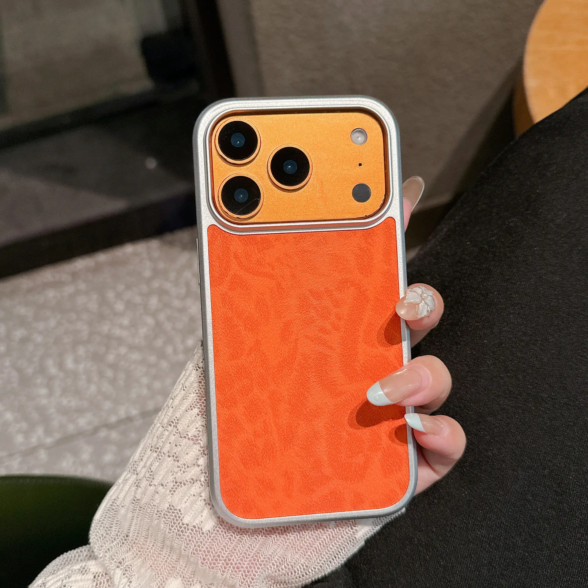 Simple And Versatile Leather Leopard-print Phone Case
