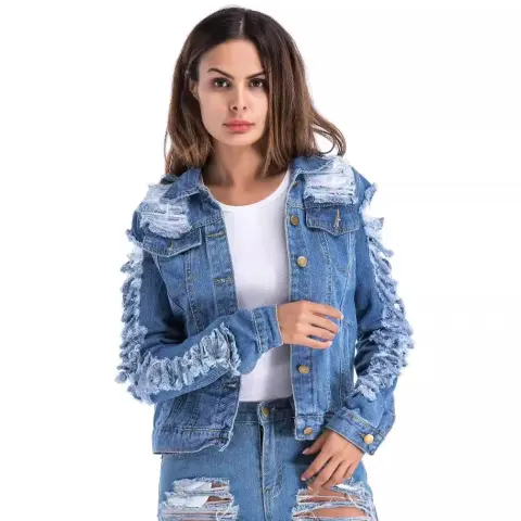 Worn Plus Size Denim Clothing for Women