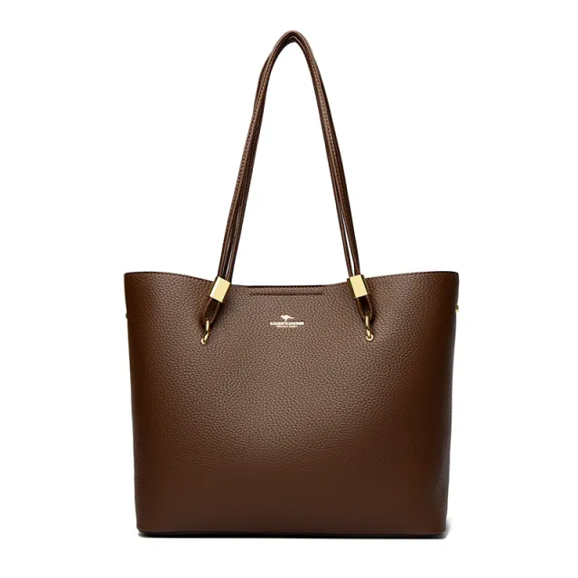 Women's Large Capacity Versatile Shopping Bag Crossbody Tote Brown - Shop at LoveMi