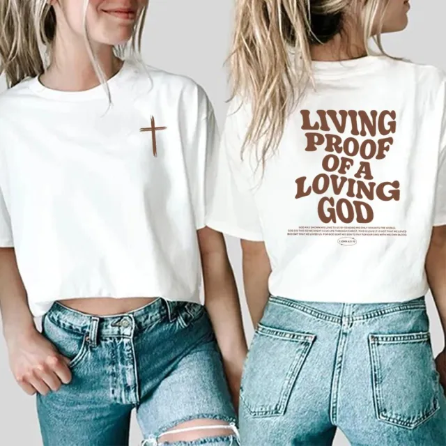 Women's Letter Print Loose Leisure All matching Top White - Shop at LoveMi