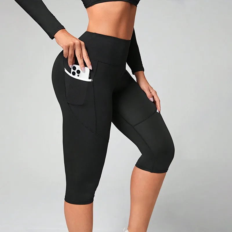Yoga Sexy Running Women's Butt-Lifting Sweat-Wicking Leggings - Black