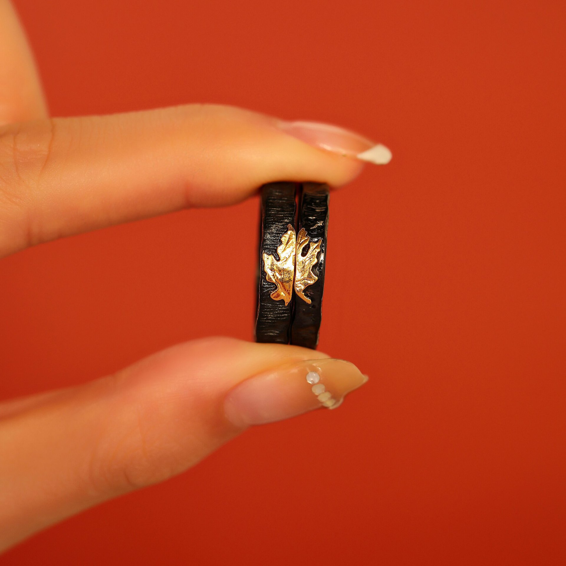 Maple Leaf Simple High-grade Golden Leaf Ring