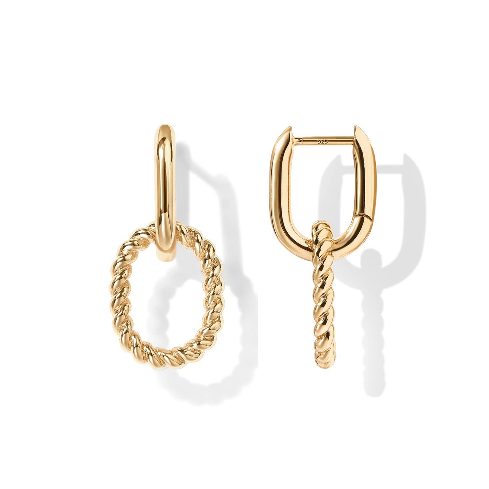 Fashion All-match Titanium Steel U-shaped Ear Clip Oval