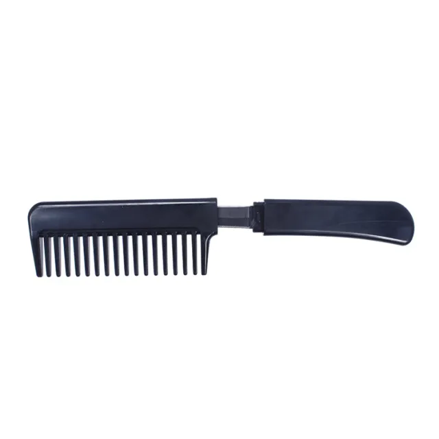 Simple Hairdressing Comb Plastic Multi color Hair Styling Dense Gear Push Edge Flat Black - Shop at LoveMi