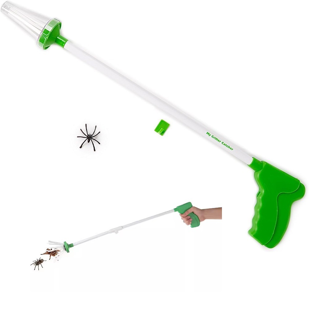 Foldable Long-handled Spider Catcher – Green, 1pc