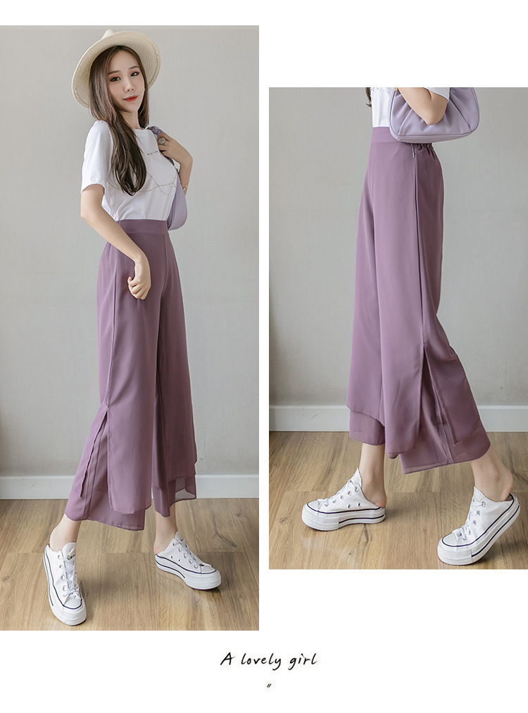 Title 11, High Waist Loose Ninth Hakama Pants für Damen, ...