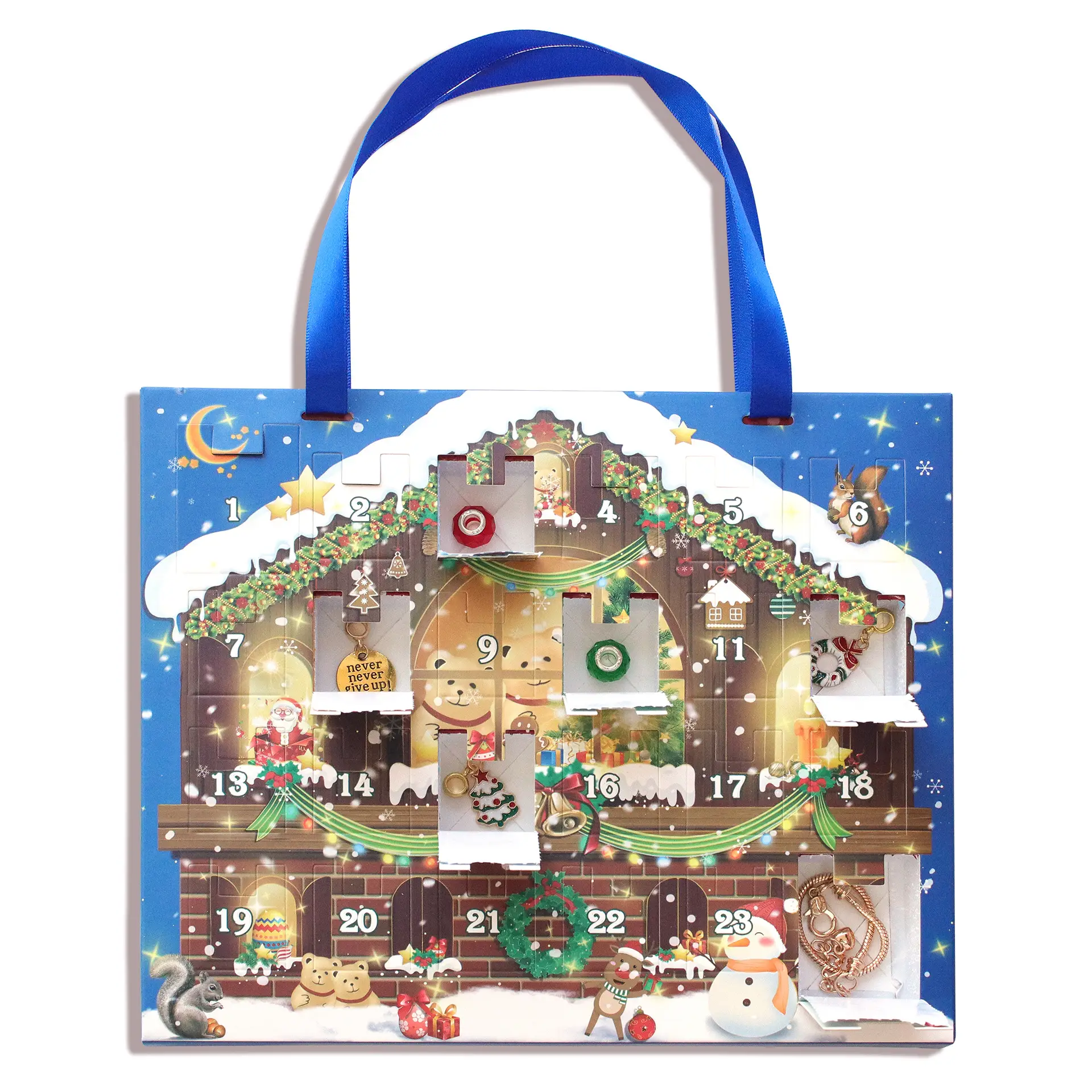 24 Grid Countdown Calendar Christmas Blind Box Children's Handmade Bracelet Gift Box