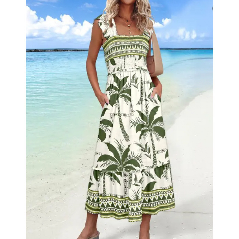 European And American Sweet Personalized Fashion Seaside Vacation Style Summer Dress Black - Shop at LoveMi