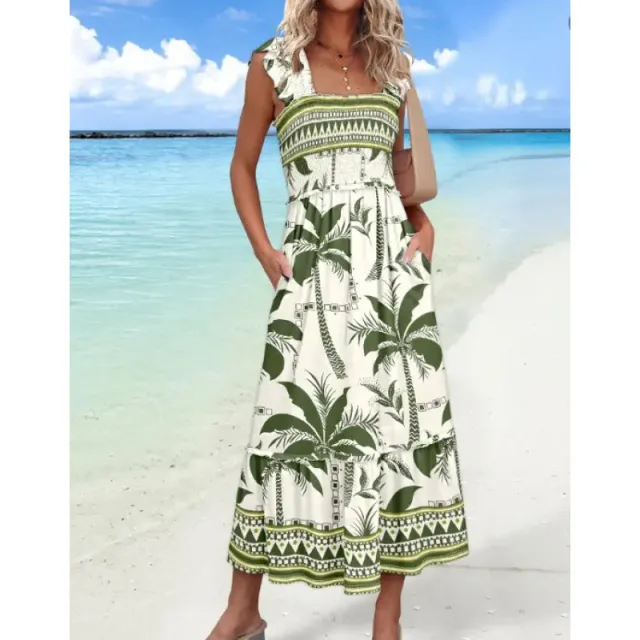 European And American Sweet Personalized Fashion Seaside Vacation Style Summer Dress Black - Shop at LoveMi