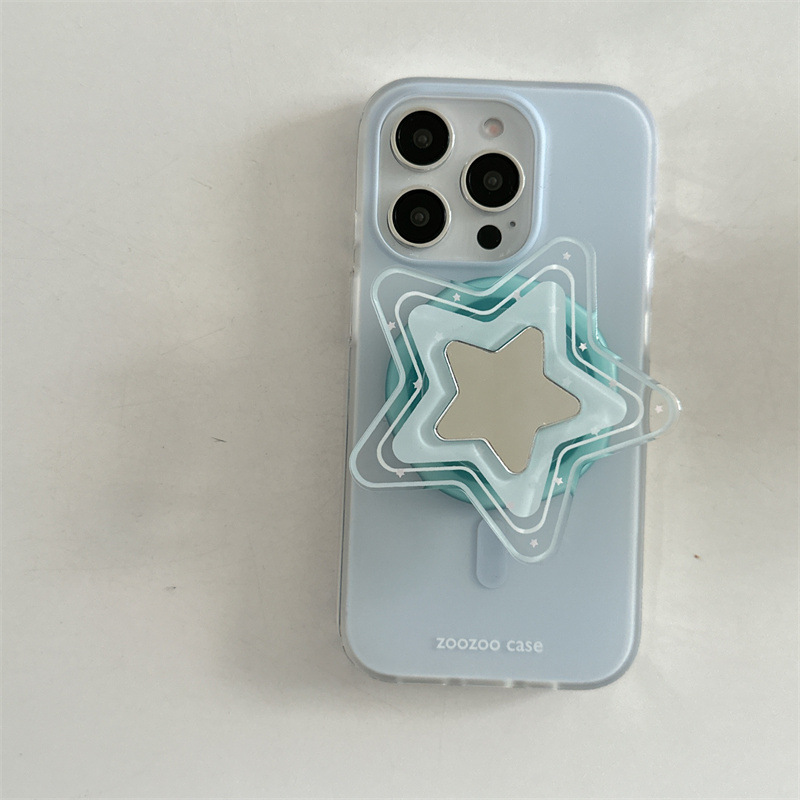 Magnetic Yellow And Blue Star Cartoon Phone Case Protective Cover