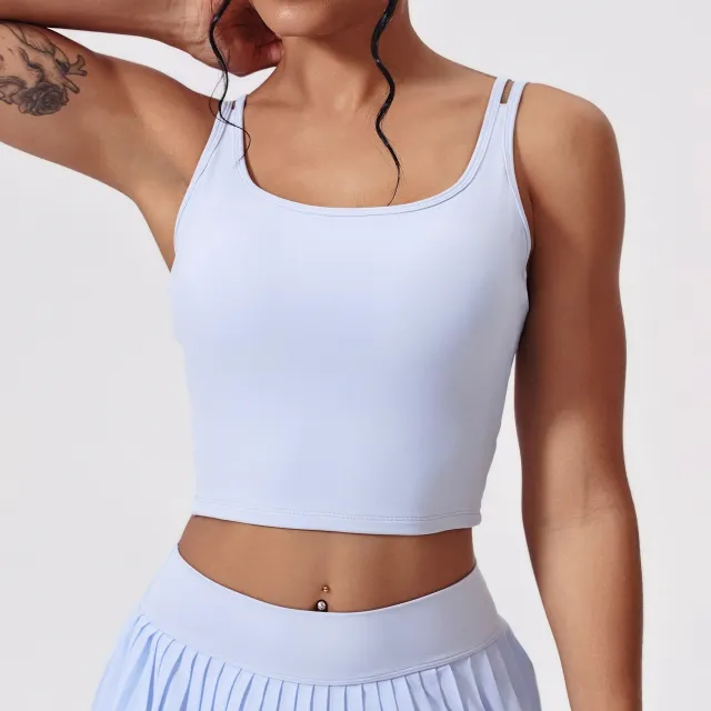 Cloud Sense Sports Back Shaping Double shoulder Strap Outer Wear Sling Glacier Blue - Shop at LoveMi