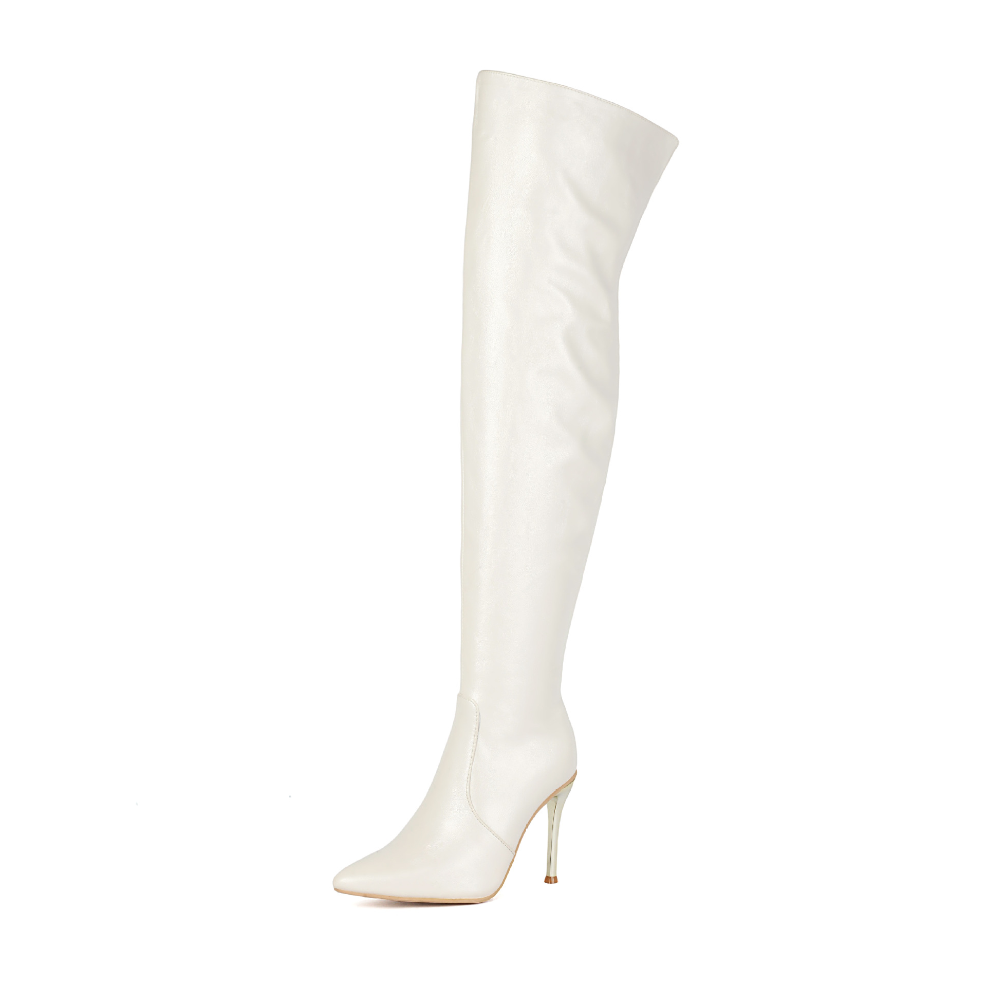 Womens Pointed-toe Stiletto-heeled Over-the-knee Boots